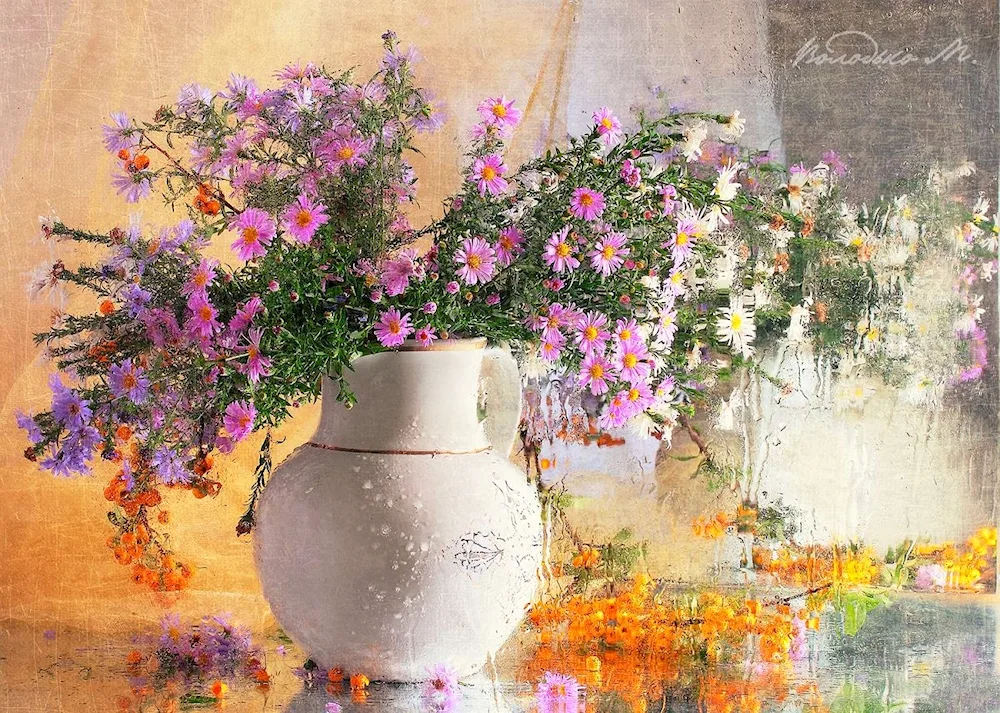 Still life with wildflowers