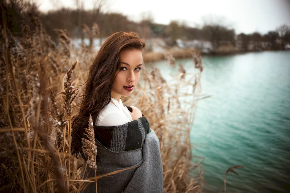 Woman by the river