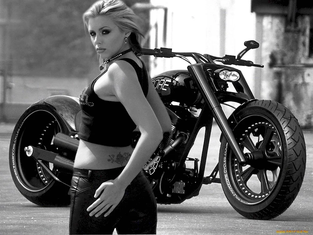 Girl motorbike photo shoot