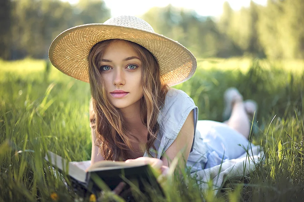 Beautiful girls in nature