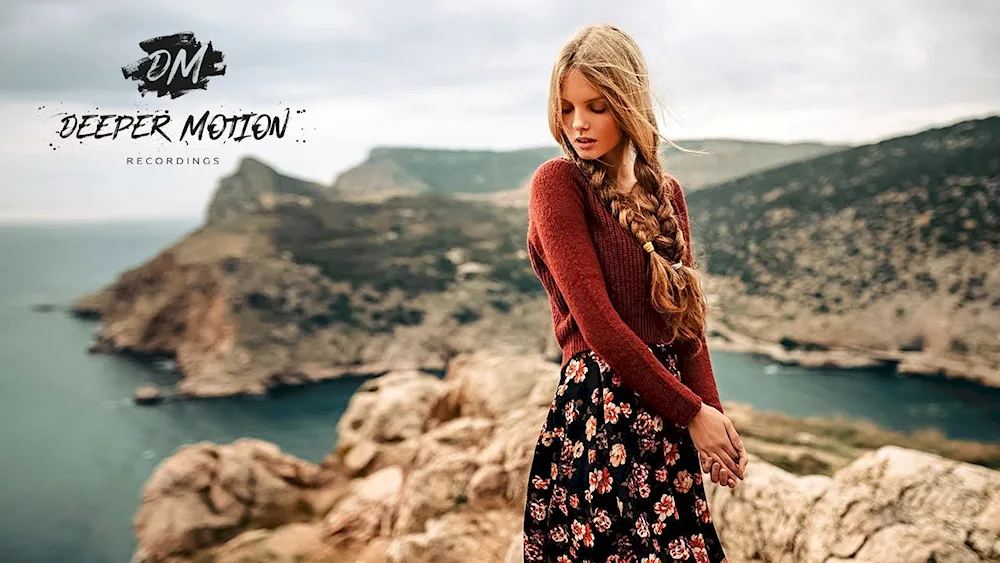 Photoshoot in the mountains in a dress