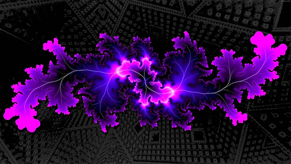 Purple fractal neon