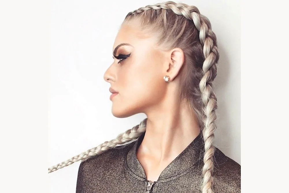 Afro braids 2 braids