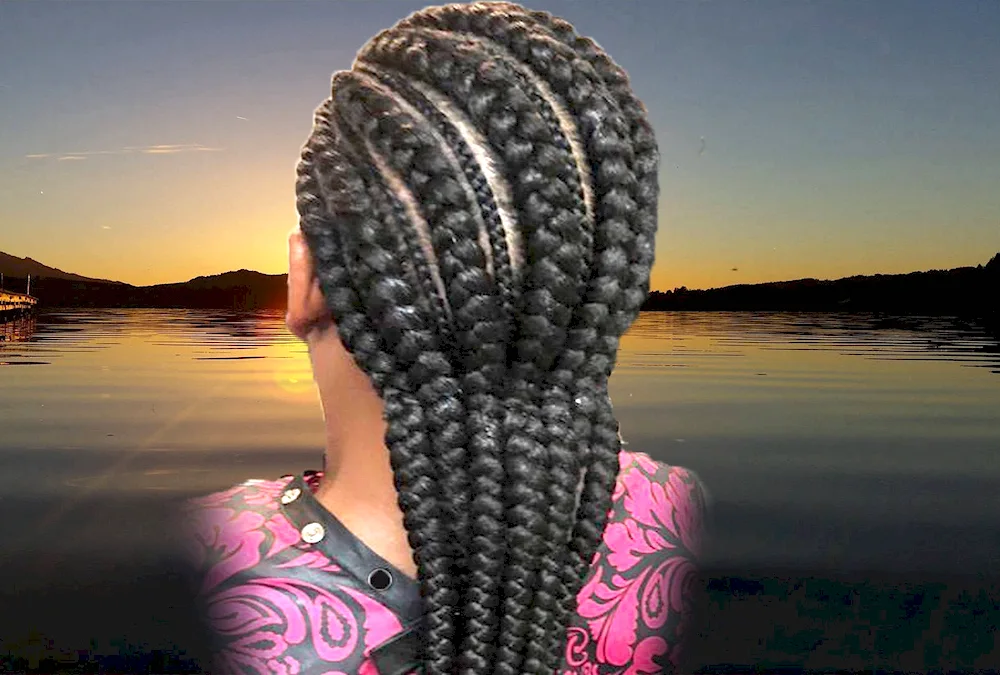 Boxer braids with kanekalon 5 braids