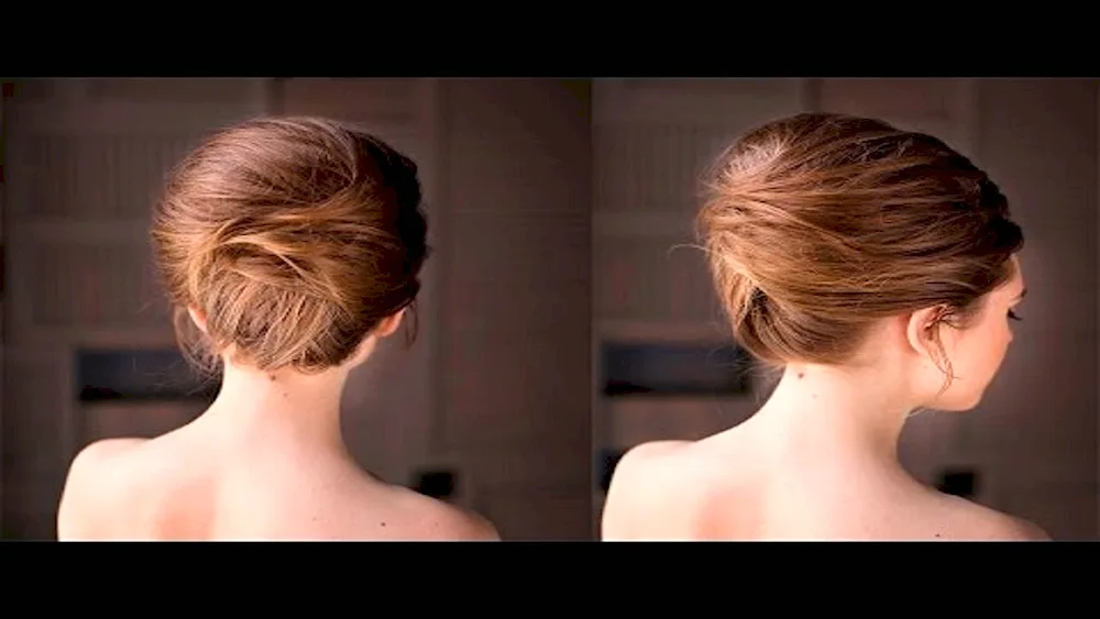 Shell hairstyle for medium hair French Twist hairstyle