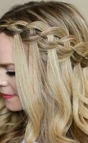 French waterfall braid