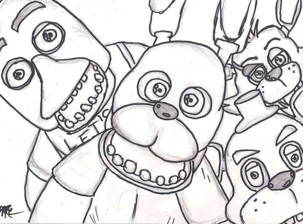 Freddy ANIMATRONIC colouring
