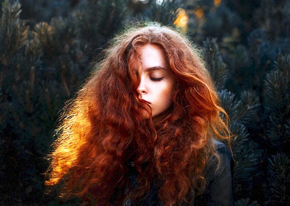 Polina Belyavina redhead curly hair