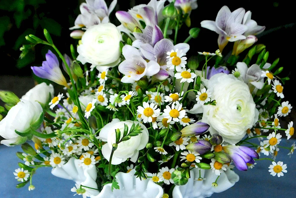 Flower freesia flower bouquet