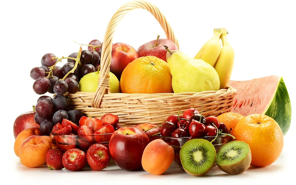 Basket with fruit fruit