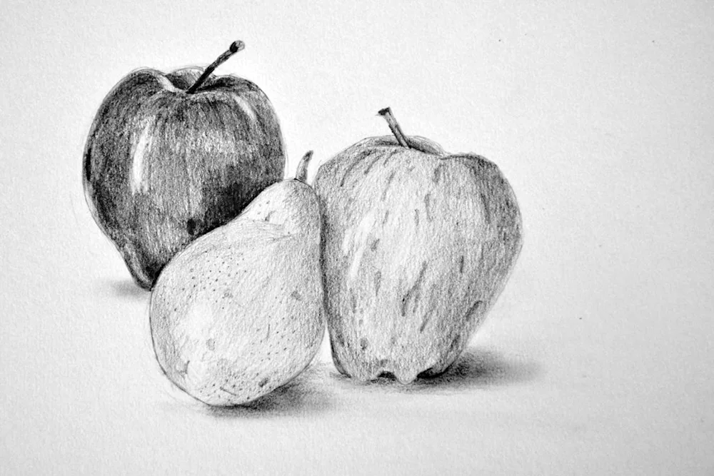 Fruit with pencil