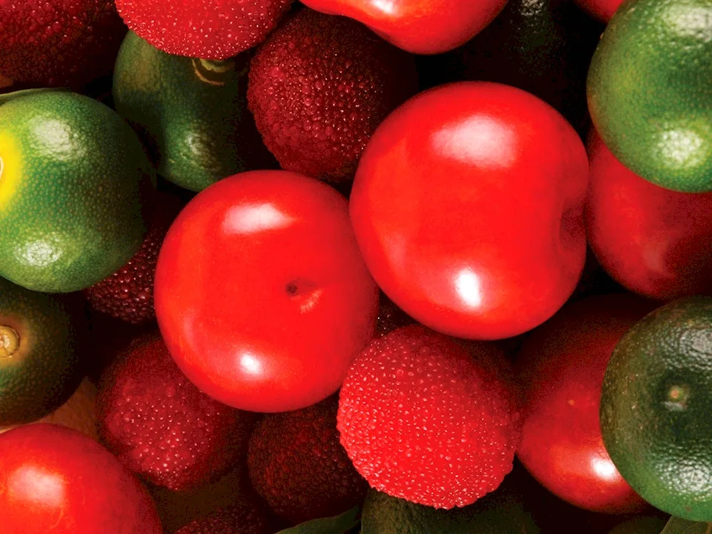 Red fruits and berries