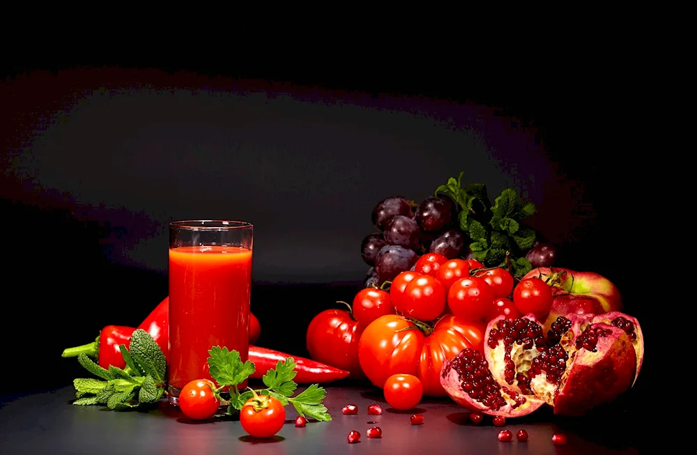 Fruits on a dark background