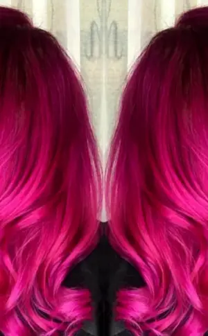 Fuchsia hair colour