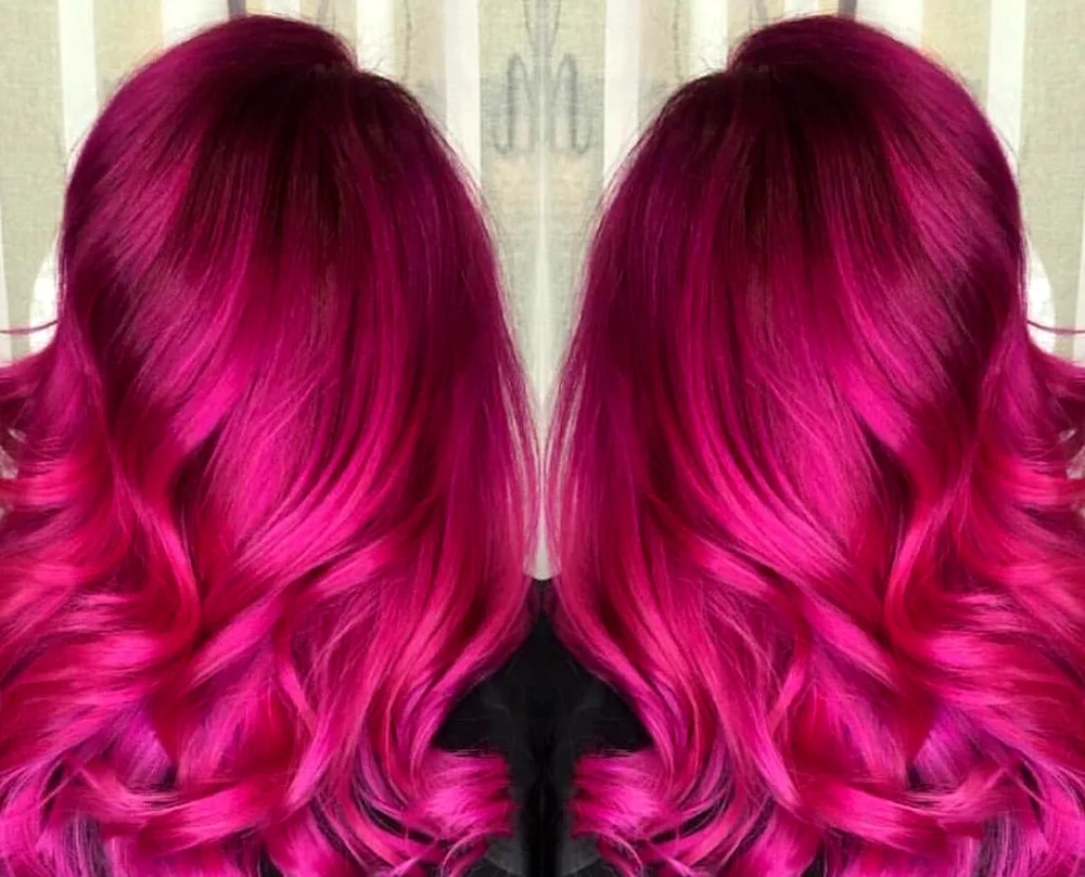 Fuchsia hair colour