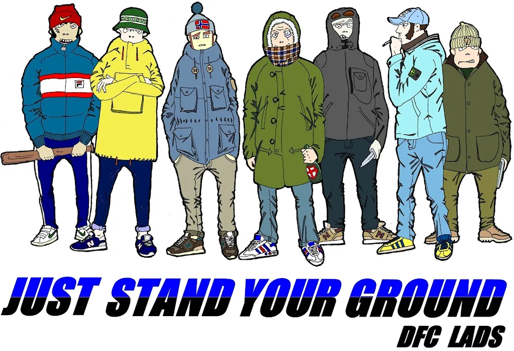 Football hooligans Stone Island