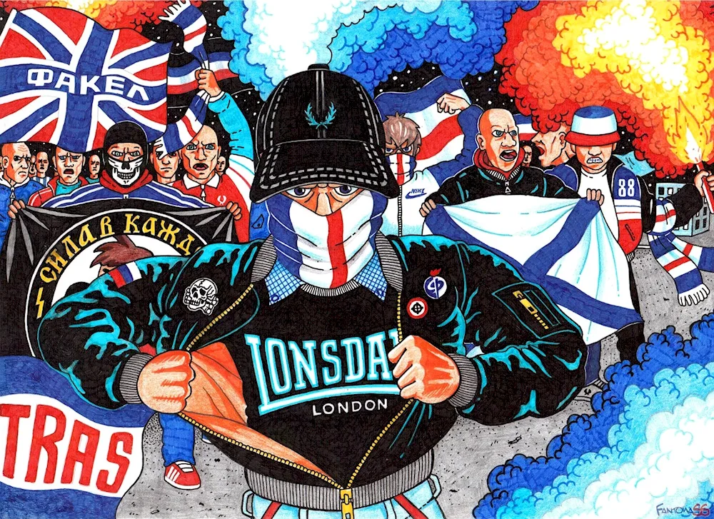 Football hooligan art