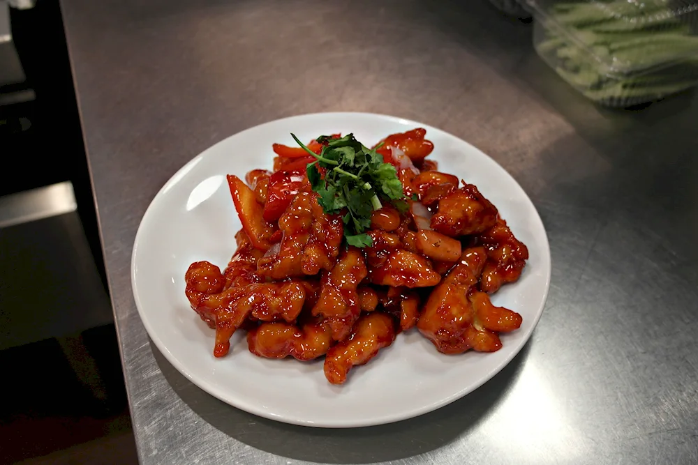 Pork in sweet and sour sauce China