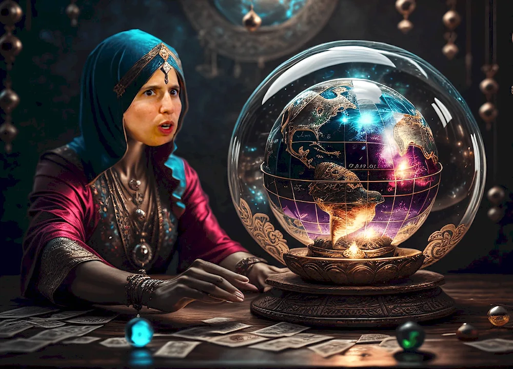 Goddess with a crystal ball. Crystal Ball