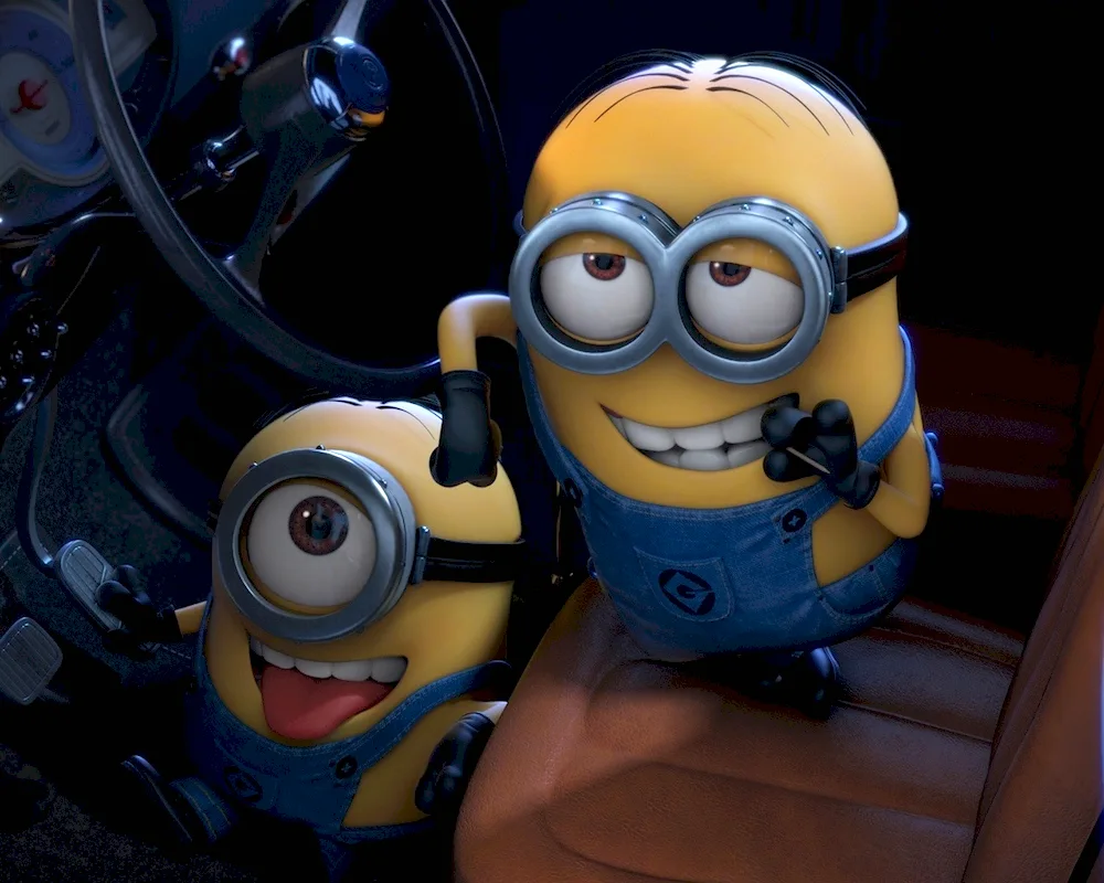 Ugly I 2 Minions and the car