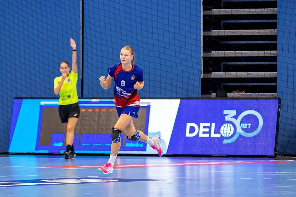 CSKA handball player Yelena Mikhailichenko. Mikhailichenko