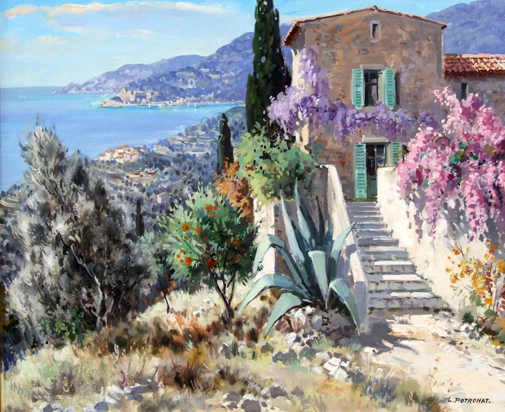 Provence sketching lavender fields