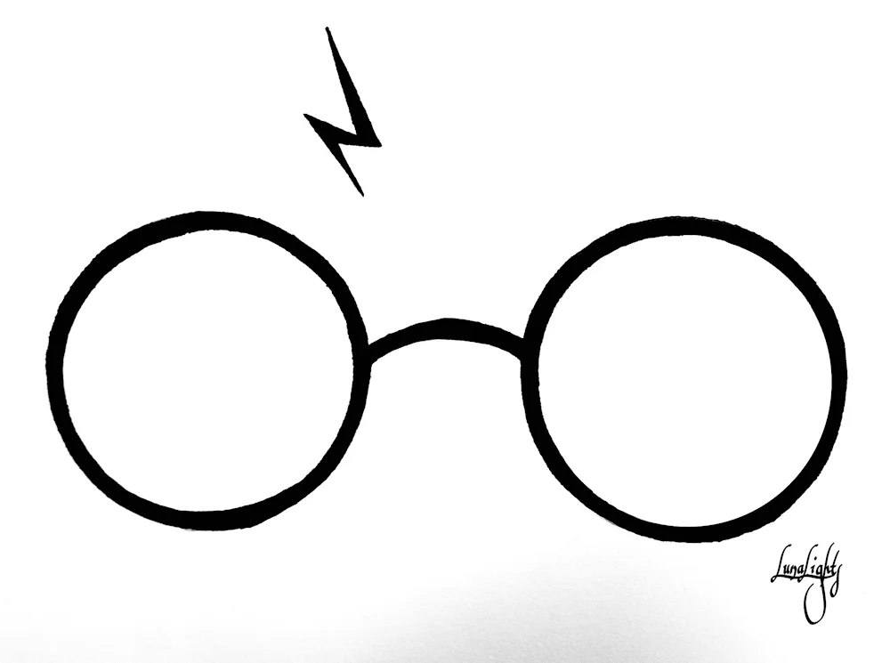 Harry Potter glasses and scar