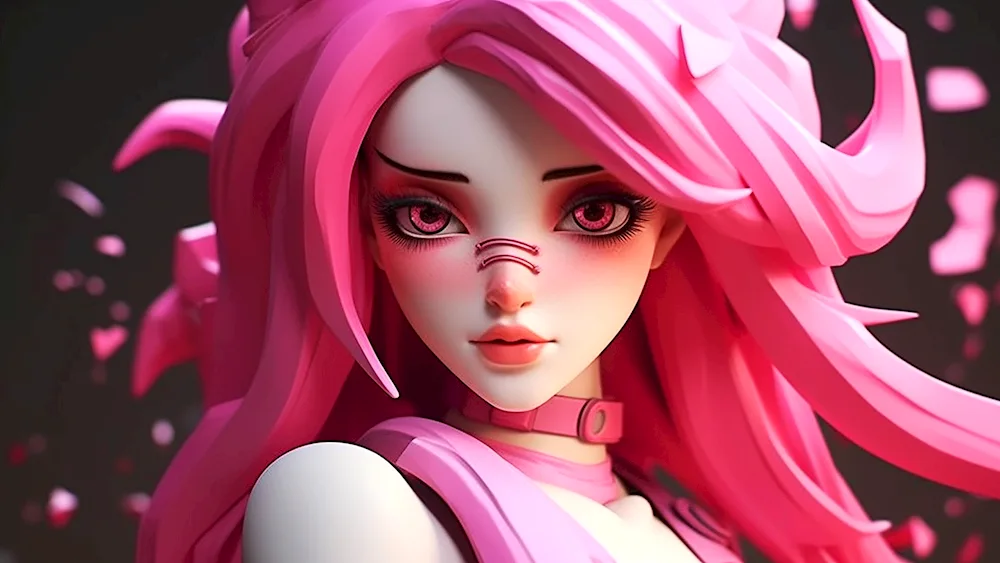 Characters with pink hair