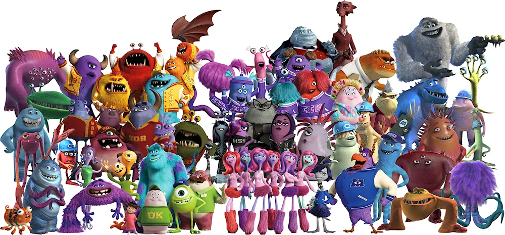 Monster university cartoon characters