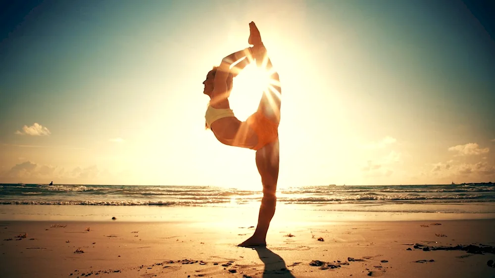 Yoga on the beach