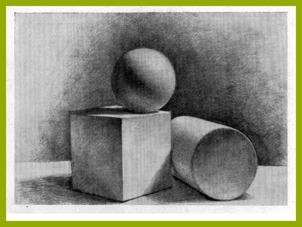 Still life of geometric figures