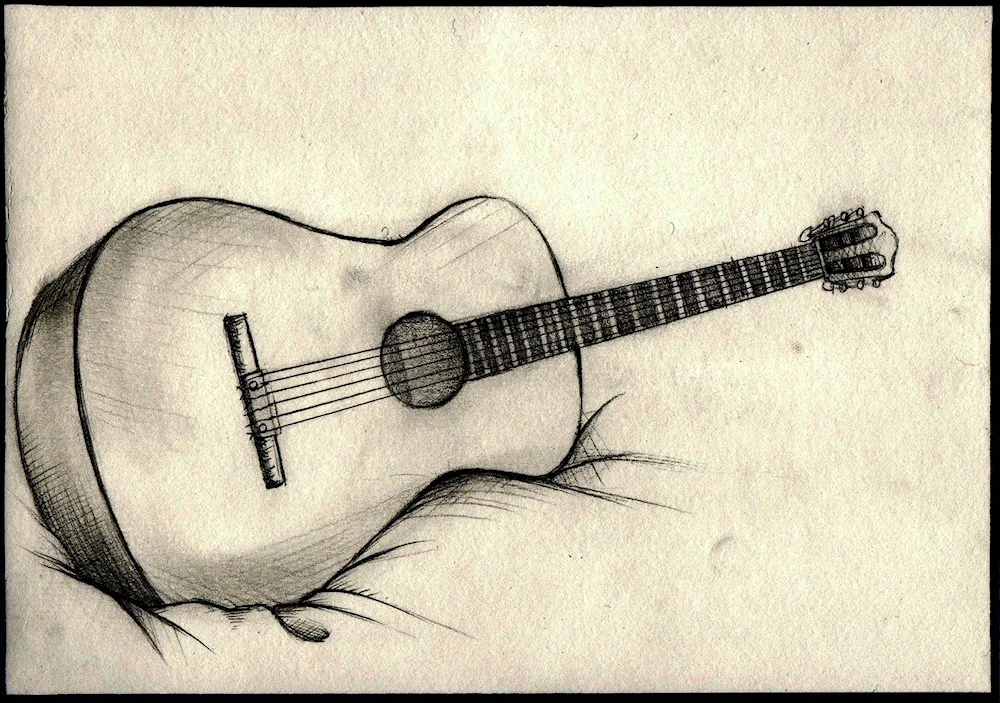 Guitar drawing