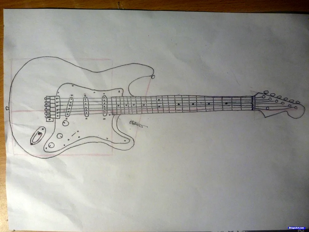 Guitar drawing