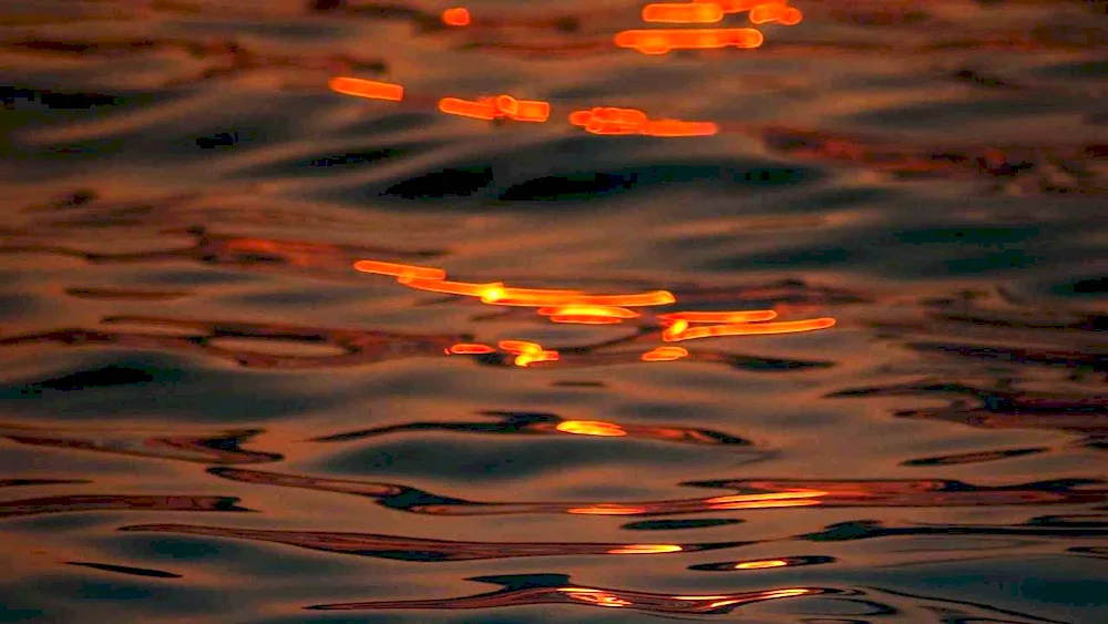 Sun glare on water