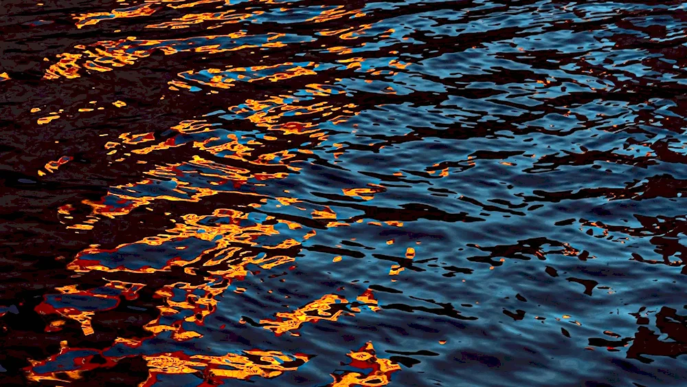 Water glare on water