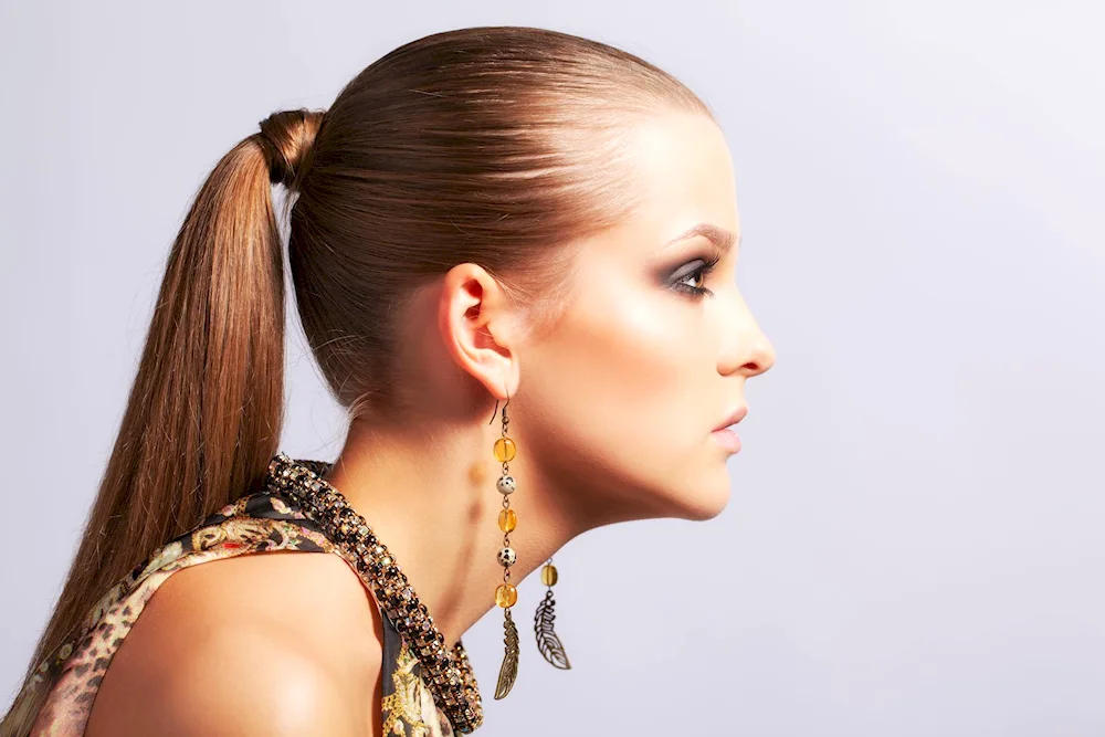 Smooth hairstyles for long hair