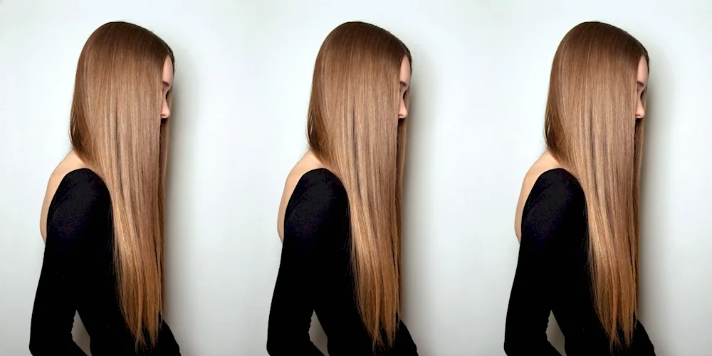 Long hair up to waist