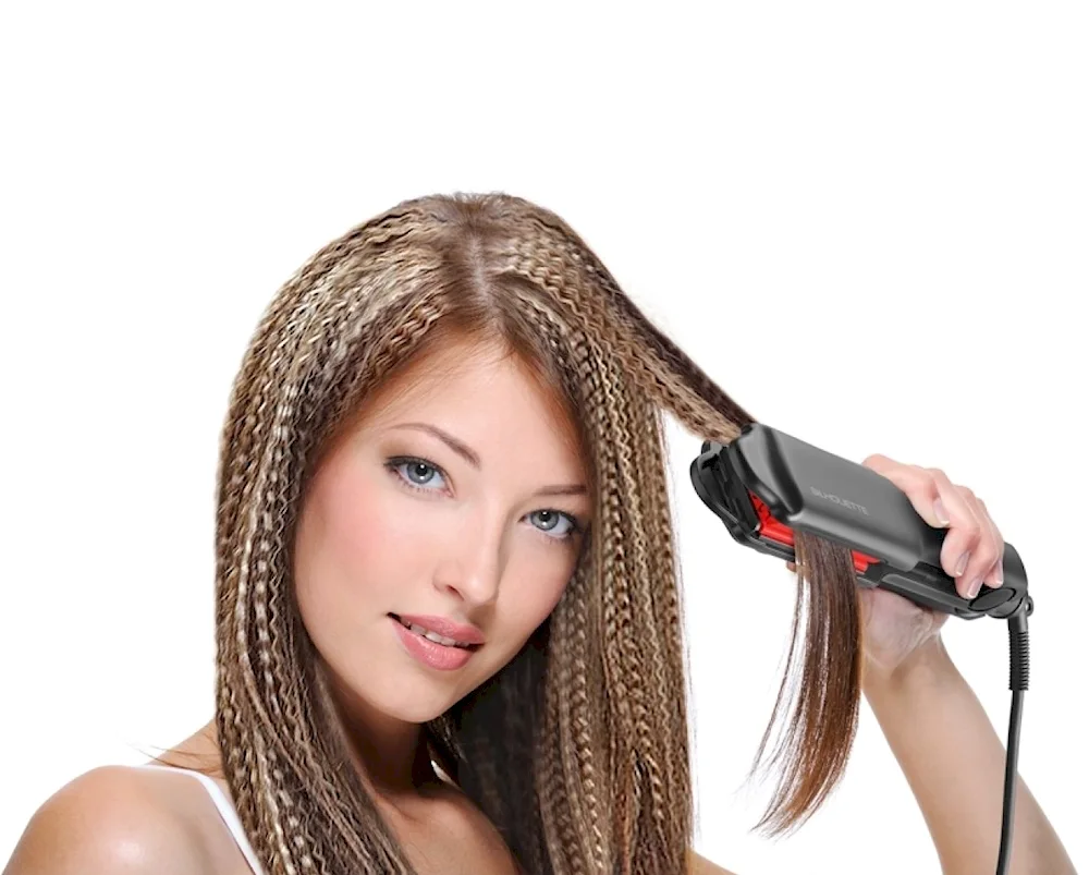 Beautiful hairstyles with corrugations