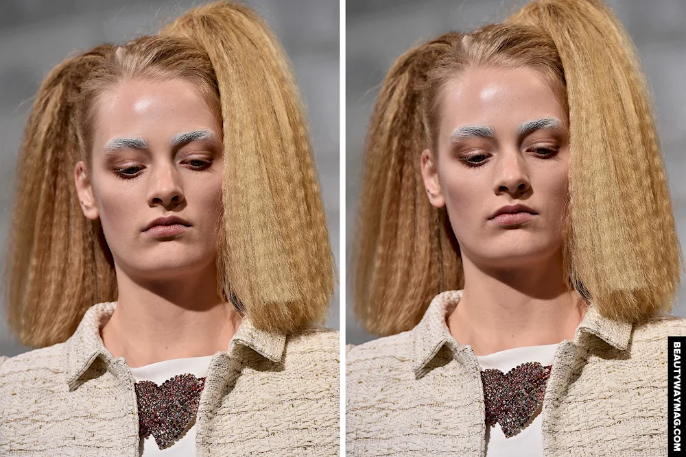Gauffre hairstyles on crimped hair