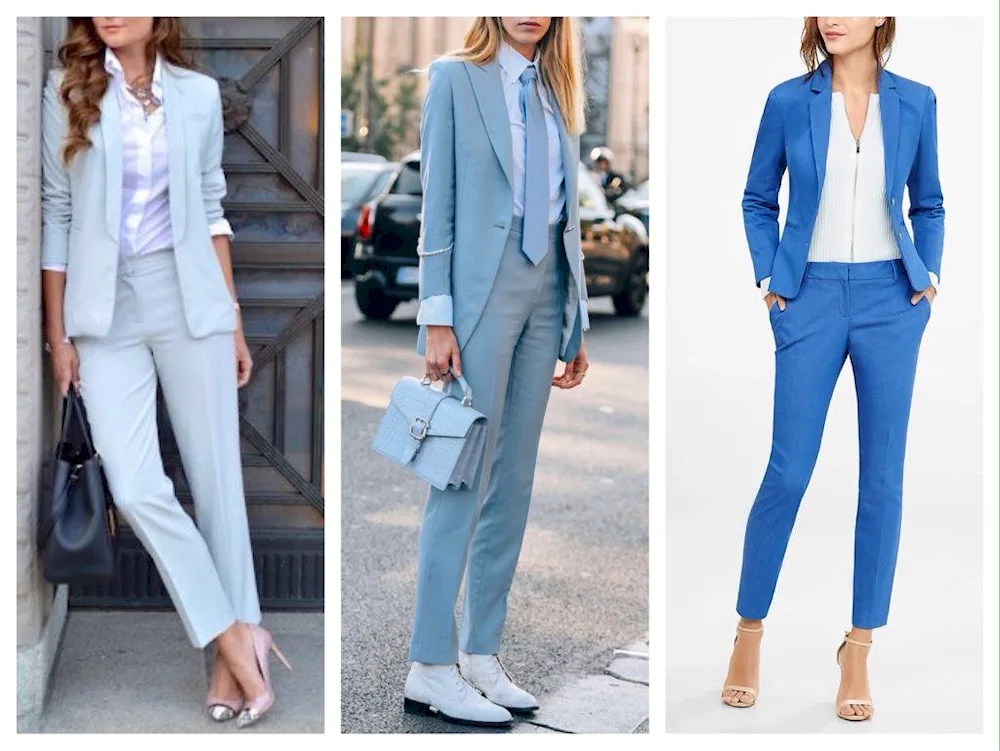 Blue suit for women