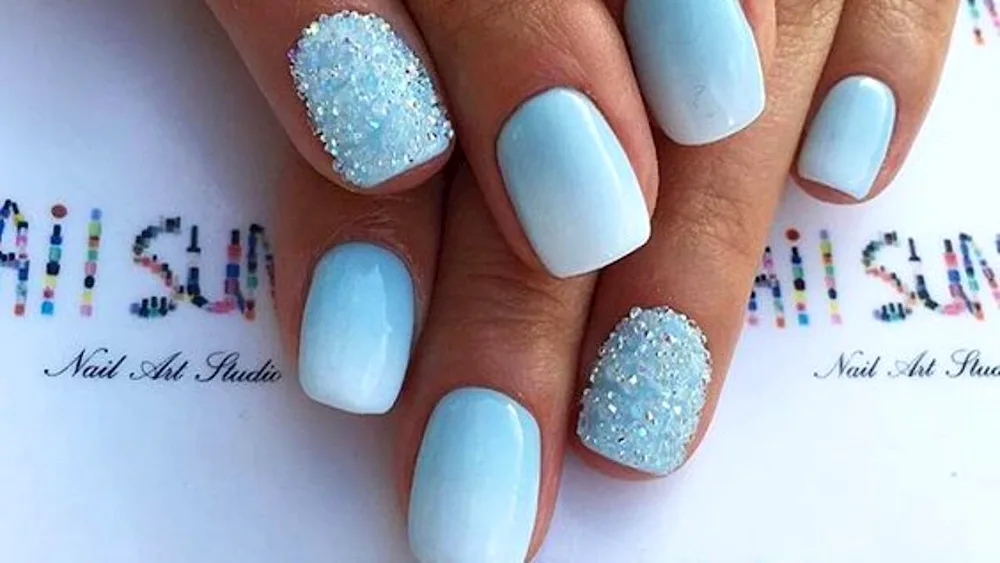 Blue manicure