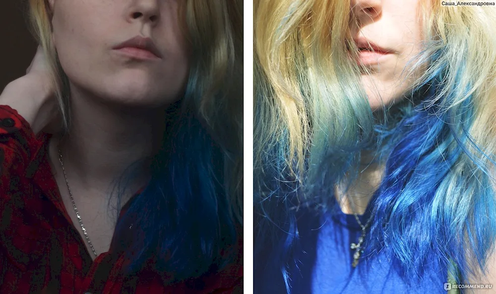 Blue hair without bleaching