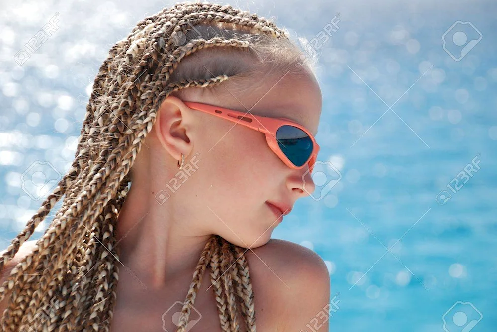 Bare virgins with African braids