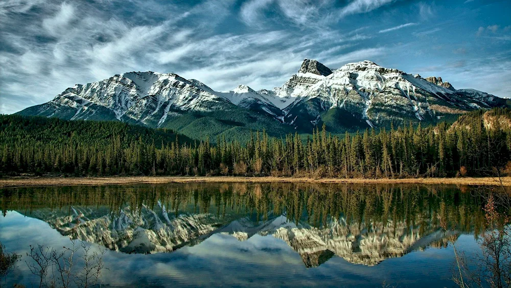 The Assiniboine Mountains of the Canadian Rockies