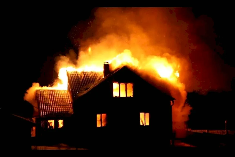 Burning house