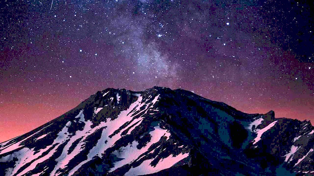 Mountains at night