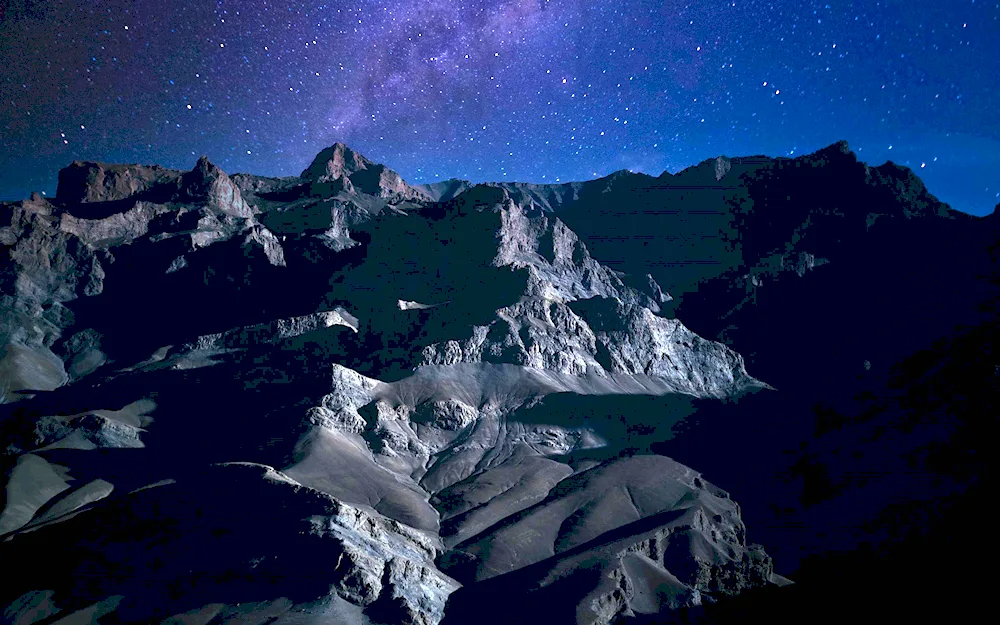 Mountains at night