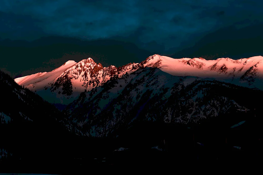 Mountains at night