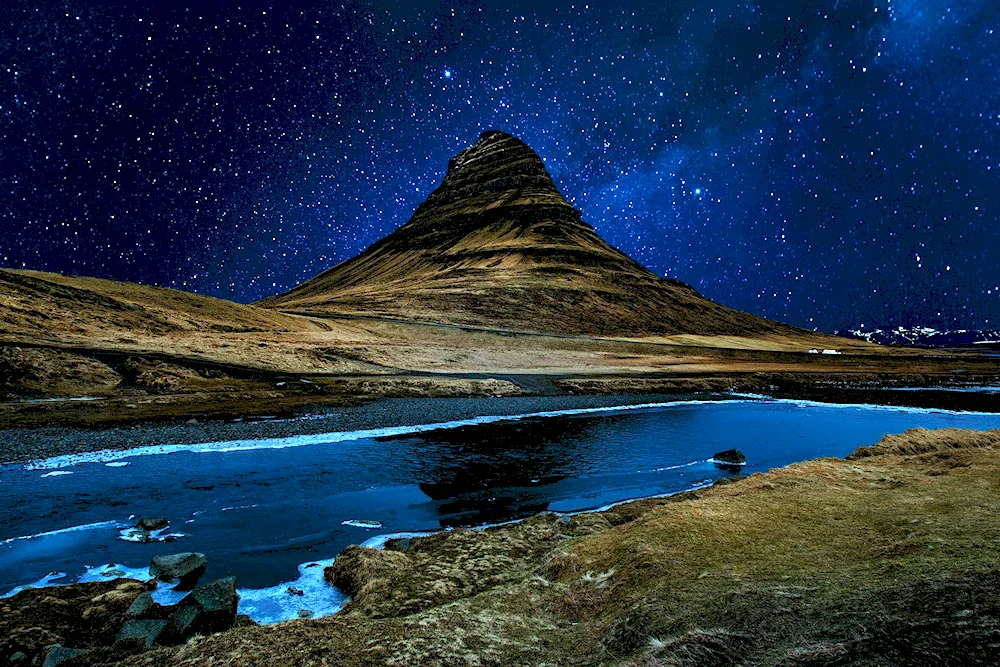 Mountains at night