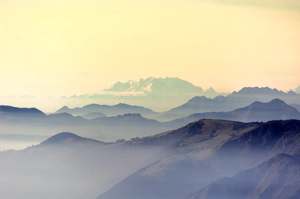 Mountains in mist